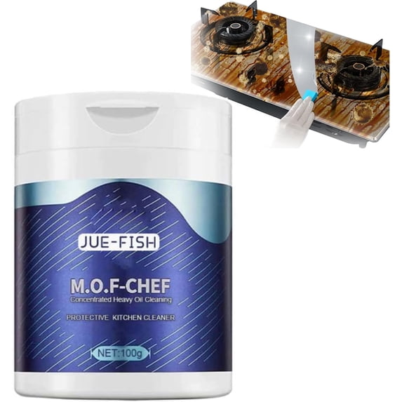 Rungungde Mof Chef Cleaner Powder, M.O.F-CHEF Kitchen Cleaner Powder, Moh Chef Kitchen Cleaner, Powerful All Purpose Cleaning Powder, Kitchen Powder Degreaser, Heavy Oil Stain Powder Cleaner (1PC)
