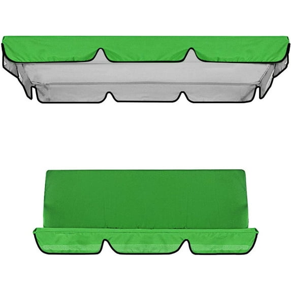 Rungungde Patio Swing Canopy - for 3 Person Swing, Oxford Cloth Waterproof Swing Canopy Replacement, Swing Top & Seat Cover Set, Swing Sun Shade Awning Cover Outdoor Patio Swing Canopy (Gray)