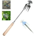 thumbnail image 1 of Rungungde Weeding Artifact Uprooting Weeding Tool - Garden Weeding Tools, Weeding Tools Gardening Long Handle, 4 Teeth Stand Up Weed Puller Tool for Garden Yard Farm Weed Removal, 1 of 9