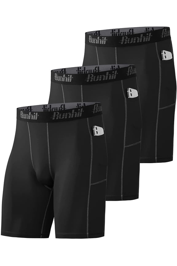 3 Pack Comrpession Shorts Men Workout Running Underwear Athletic Gym Spandex Comrpession Shorts Basketball Base Layer