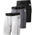 thumbnail image 1 of Runhit 3 Pack Comrpession Shorts Men Workout Running Underwear Athletic Gym Spandex Comrpession Shorts Basketball Base Layer, 1 of 5
