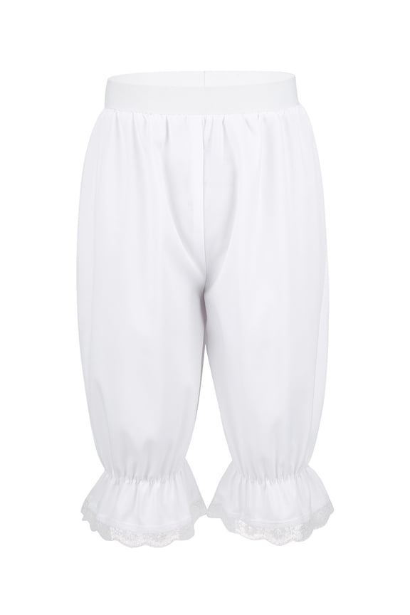 Bloomer Victorian Steampunk Bloomers for Girls Pantaloons Loose Lace Trim Bloomers White 10
