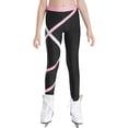 thumbnail image 1 of Runhomal Figure Skating Pants Girl's Ice Skating Training Tights Leggings Yoga Gymnastics Workout Pink 8, 1 of 6