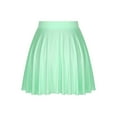 thumbnail image 1 of Runhomal Flared Mini Skirt for Women Casual Elastic Waistband Pleated Tennis Ruffle Skirts Sportwear Light Green One Size, 1 of 6