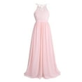 thumbnail image 1 of Runhomal Flower Girl Dresses for Wedding Lace Chiffon Elegant Princess First Communion Dresses Pearl Pink 12, 1 of 5