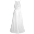 thumbnail image 1 of Runhomal Flower Girl Dresses for Wedding Lace Chiffon Elegant Princess First Communion Dresses White 12, 1 of 5