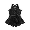 thumbnail image 1 of Runhomal Girls Sequins Dance Leotards Jazz Modern Tap Ballet Outfits Clothes Tutu Dress Black 12, 1 of 5