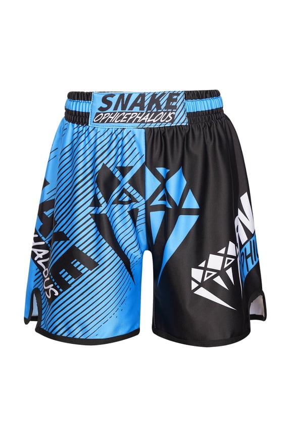 Kids Boys Muay Thai Shorts Boxing Kickboxing MMA Training Trunk Satin Fight BJJ Grappling Type F L/110