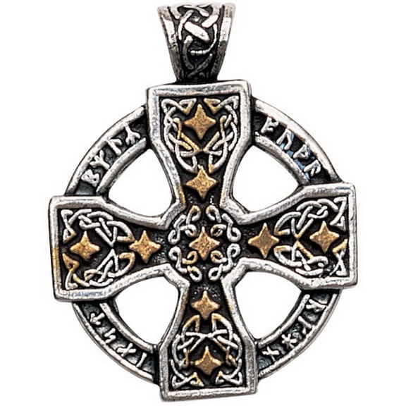 Runic Celtic Cross Pendant for Knowledge and Magical Ability