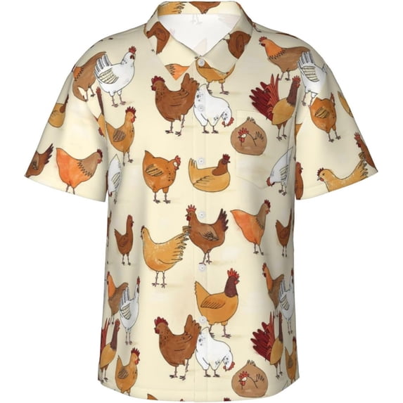 Runic Compass Viking Mens Hawaiian Shirt Short Sleeve Casual Button Up Tropical Summer Beach Shirt