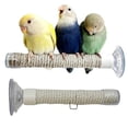 thumbnail image 1 of Runkheen Hemp Rope Suction Cup Bird Perch Portable Non Slip Travel Stand for Small Medium Parakeets Cockatiels Lovebirds 0.79x6.30 Inch, 1 of 9