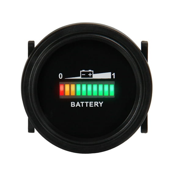 Runleader 12V to 72V LED Battery Indicator Fuel Gauge Level Capacity Monitor Hour Meter Lead Acid