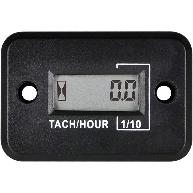 Runleader Motorcycle Engine Tach Hour Meter TOT Hours Accumulate Digital Tachometer Lawn Mower