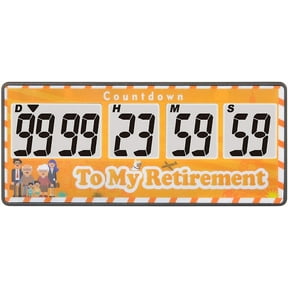 Runleader Digital 9999 Day Countdown Event Reminder Timer Countdown LCD Yellow Clock Retirement