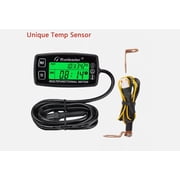 Runleader Digital HM035A Hour Meter Tachometer Engine Temperature Gauge Alert RPM & Temp Waterproof