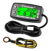 Runleader Digital HM035A Hour Meter Engine Temperature Gauge Alert RPM & Temp Backlights Display