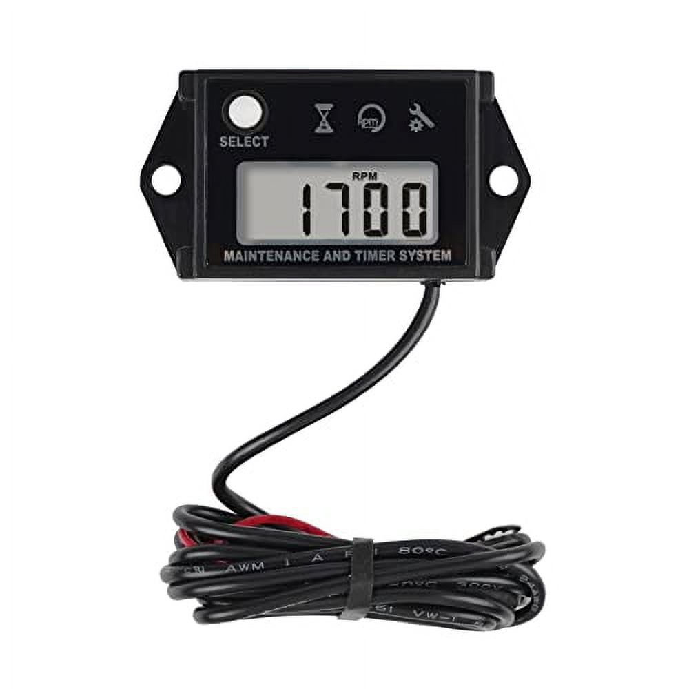 Runleader Digital Hour Meter Tachometer Small Engine ZTR Lawn Mower ATV