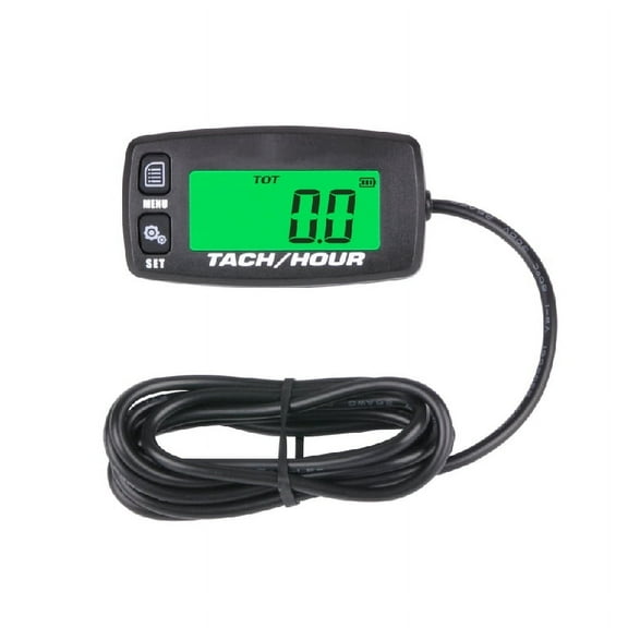 Runleader Digital Hours Tachometer Hour Meter HM032A Waterproof LCD for Lawn Mowers Motorcycle RV