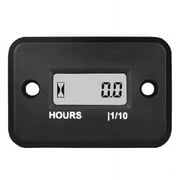 Runleader Digital Maintenance Hour Meter Small Gas Engine LCD Generator Lawn Mower HM006A Black