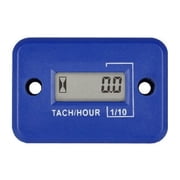 Runleader Digital Tachometer HM012 Motorcycle Engine Hour Meter TOT Accumulate Lawn Mower Blue