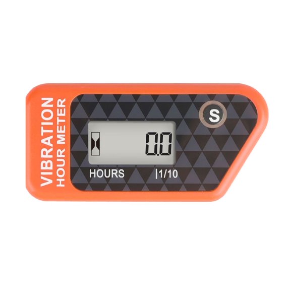 Runleader HM016B Orange Digital Wireless Hour Meter Vibration Operation for Golf Cart Chainsaw