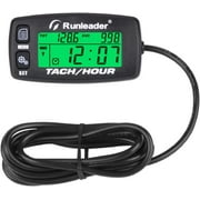 Runleader HM032B Digital Maintenance Tach/Hour Meter Gauge  Hours Accumulate & RPM Record Motorcycle