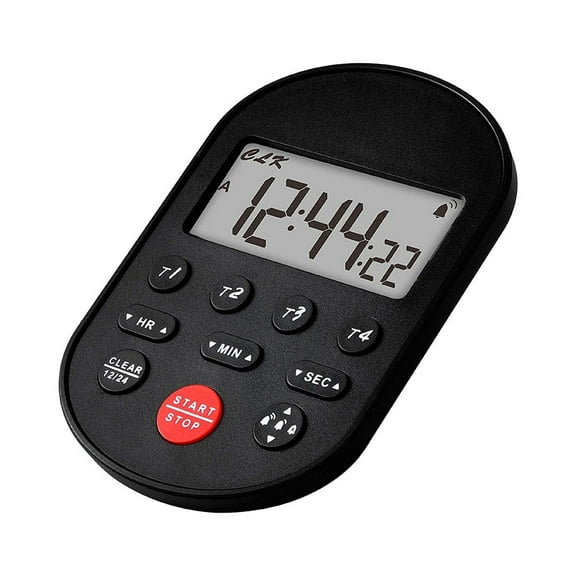 Runleader HM207 LCD Digital Kitchen 4-Channel Timer Clock Countdown Loud Alarm Cooking