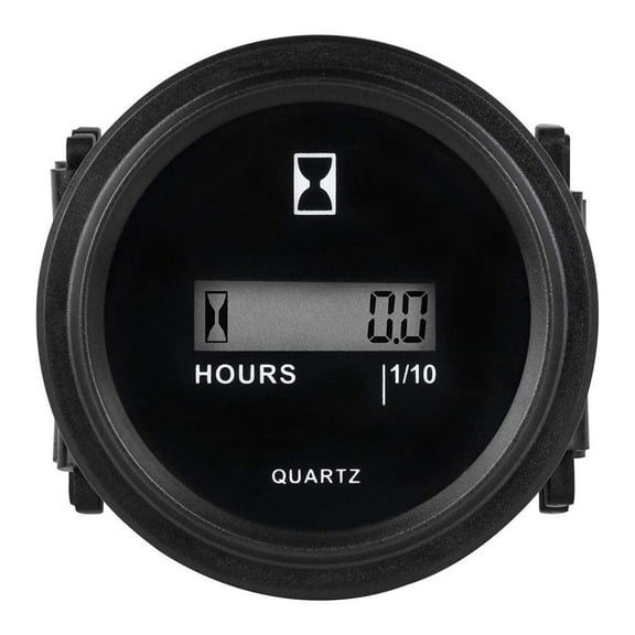 Runleader Hour Meter DC 4.5V to 90V LCD Data Storage & Waterproof Design for Go-Kart Car Lawn Mower