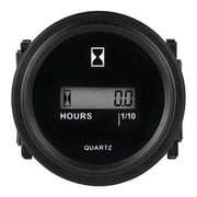 Runleader Hour Meter DC 4.5V to 90V LCD Data Storage & Waterproof Design for Go-Kart Car Lawn Mower