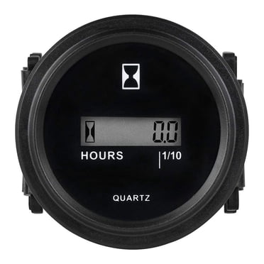 Runleader Digital Hour Meter,DC 5V To 60V For Riding Lawn Mower Tractor Golf Cart Forklift RV Motorhome Milling Machine Etc 1