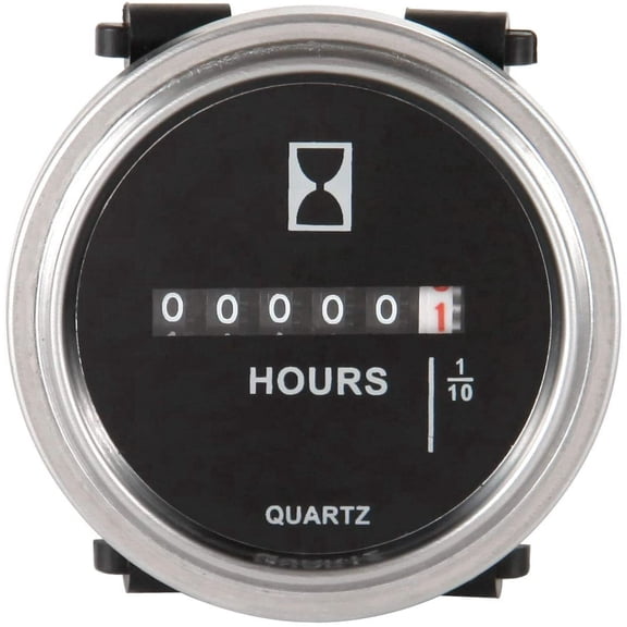 Runleader Hour Meter DC 6-80V Quartz Mechanical Tot for Lawn Mower Waterproof