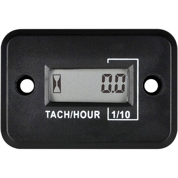 Runleader Motorcycle Engine Tach Hour Meter TOT Hours Accumulate Digital Tachometer Lawn Mower