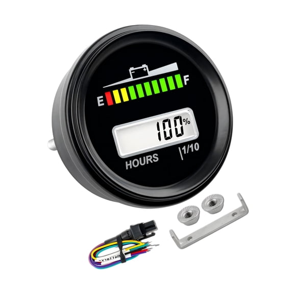 Runleader RL-BI069A DC 8-80V Battery Indicator ,Voltage Meter, Hour Meter,Golf Cart Forklift Trailer Farm Vehicle
