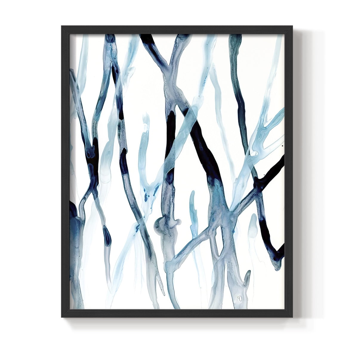 Runnel II Framed Print in Black Solid Wood Framed Print No Nail Hanging