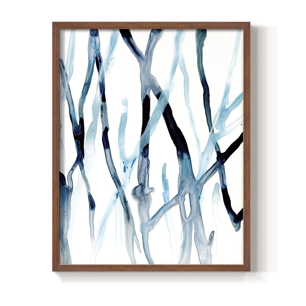 Runnel II Framed Print in Brown Solid Wood Framed Print No Nail Hanging