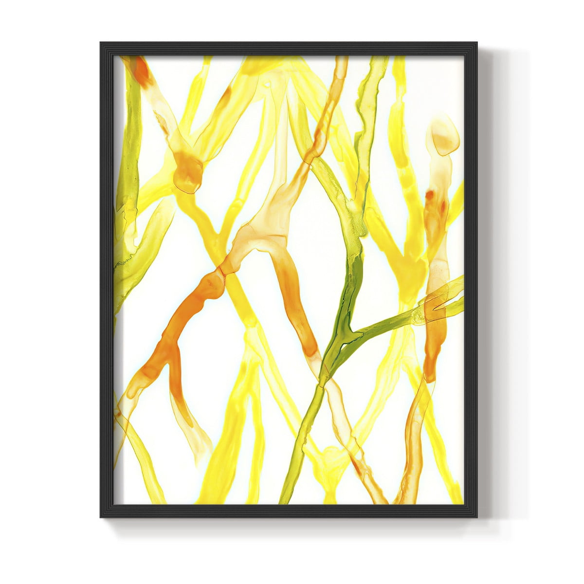 Runnel IV Framed Print in Black Solid Wood Framed Print No Nail Hanging
