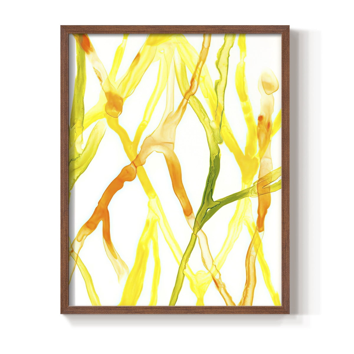 Runnel IV Framed Print in Brown Solid Wood Framed Print No Nail Hanging