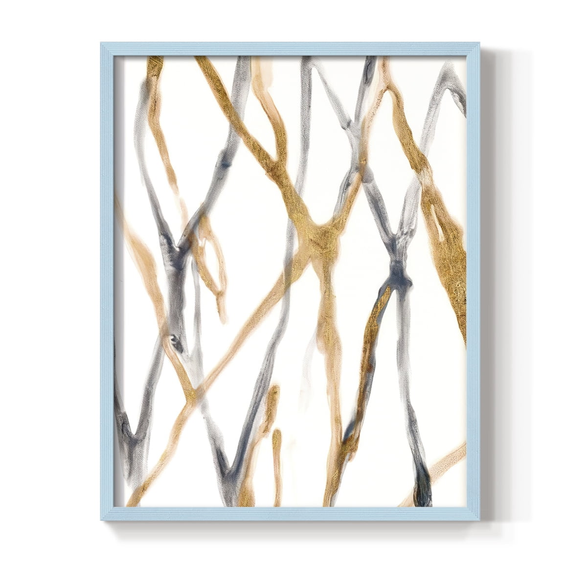 Runnel IX in Blue Solid Wood 8 x 10 Framed Print