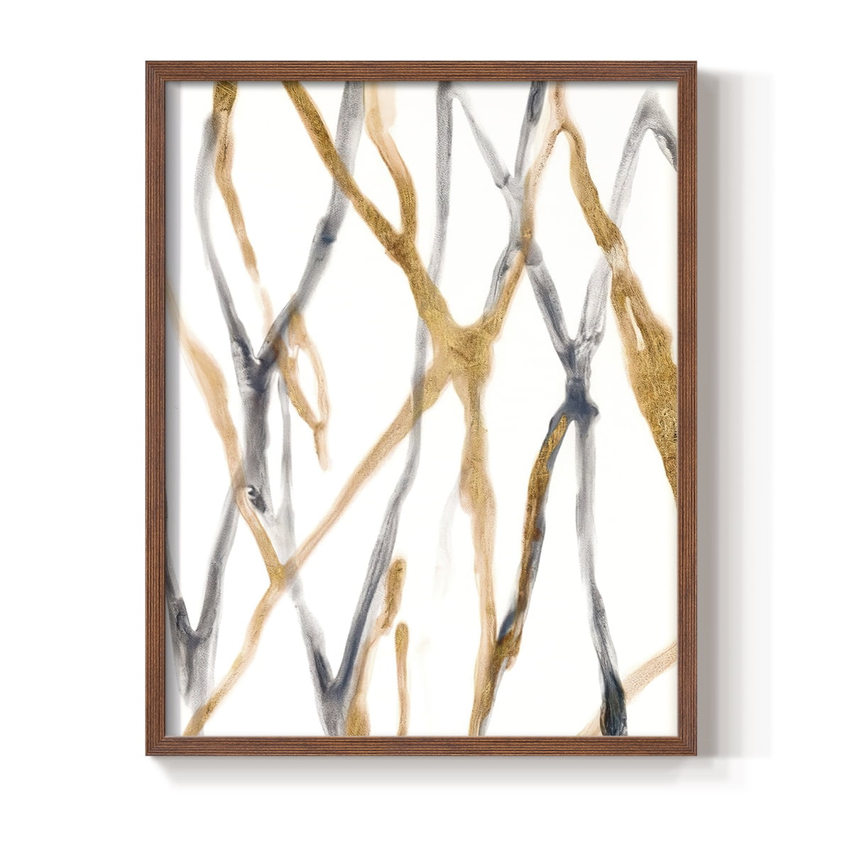Runnel IX in Brown Solid Wood 11 x 14 Framed Print