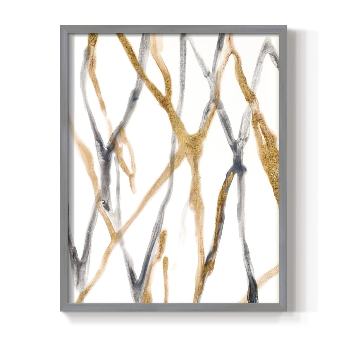 Runnel IX in Gray Solid Wood 11 x 14 Framed Print