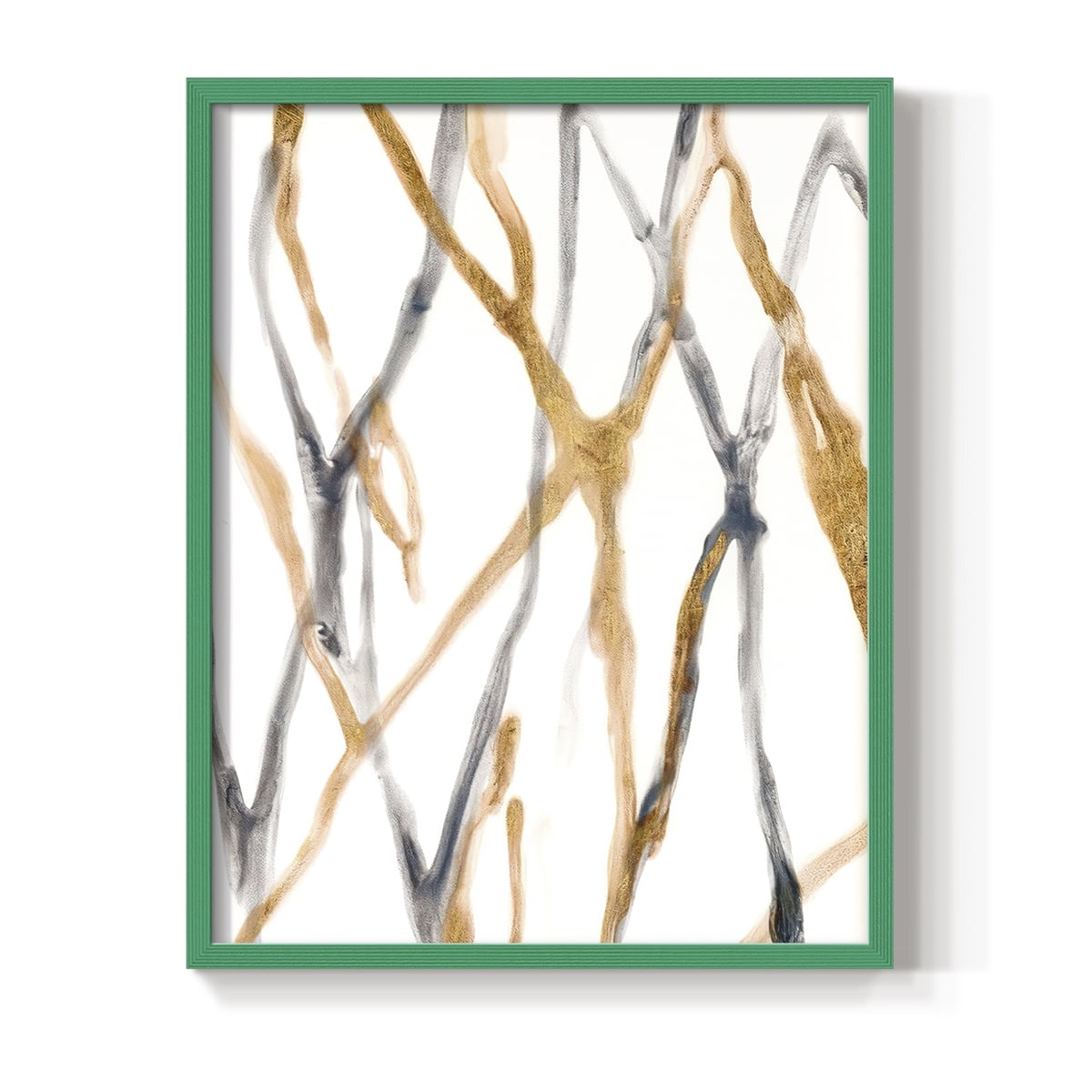 Runnel IX in Green Solid Wood 8 x 10 Framed Print