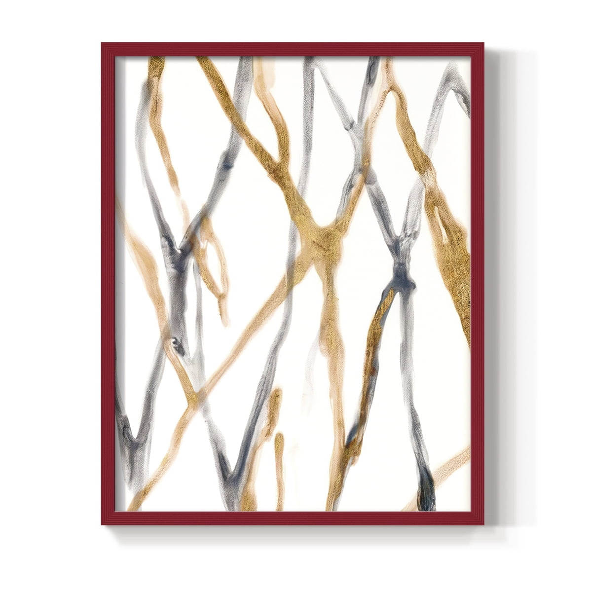 Runnel IX in Red Solid Wood 8 x 10 Framed Print