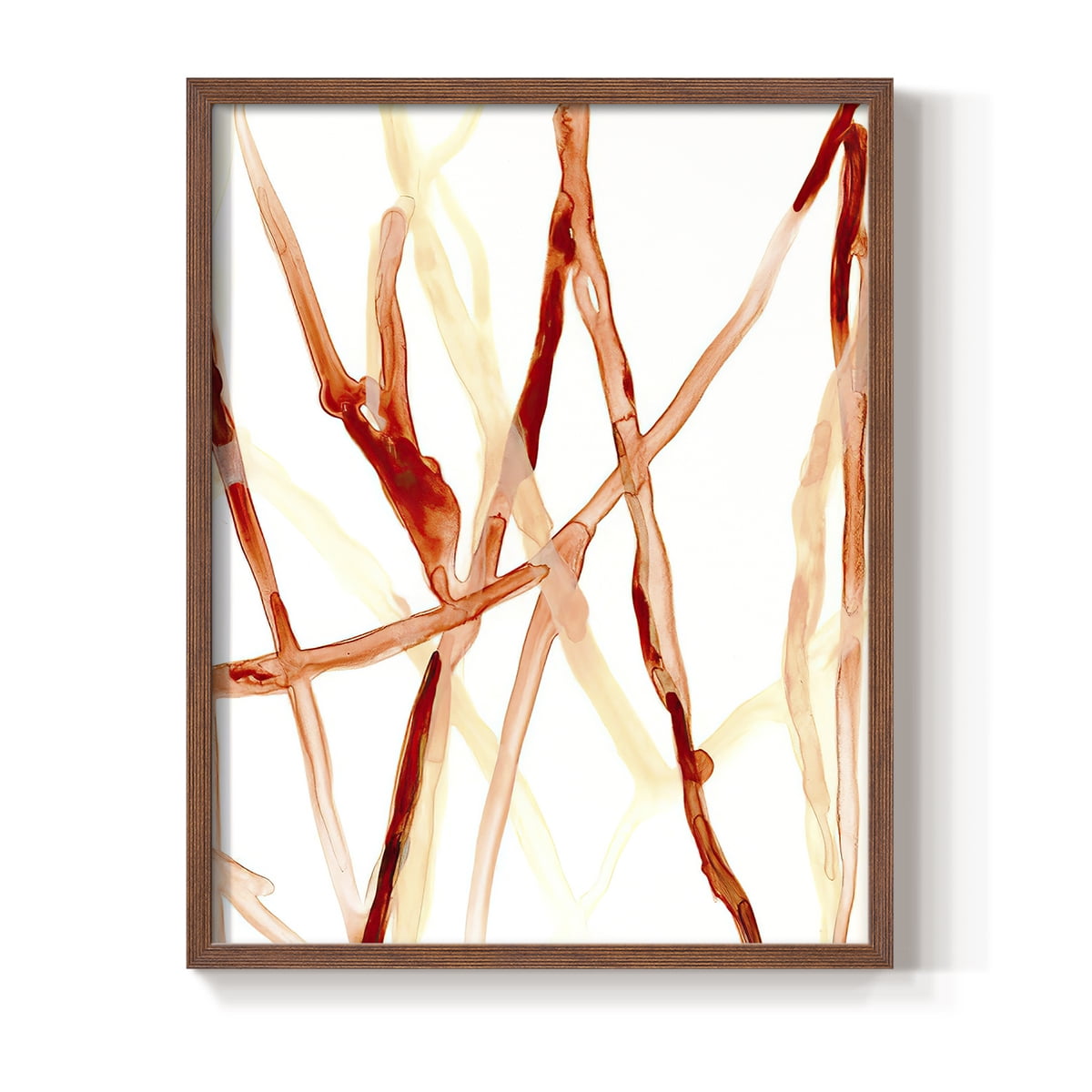 Runnel VI Framed Print in Brown Solid Wood Framed Print No Nail Hanging