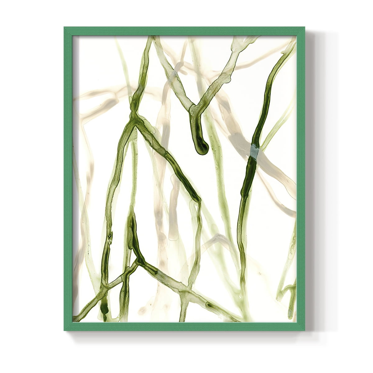Runnel VII in Green Solid Wood 11 x 14 Framed Print