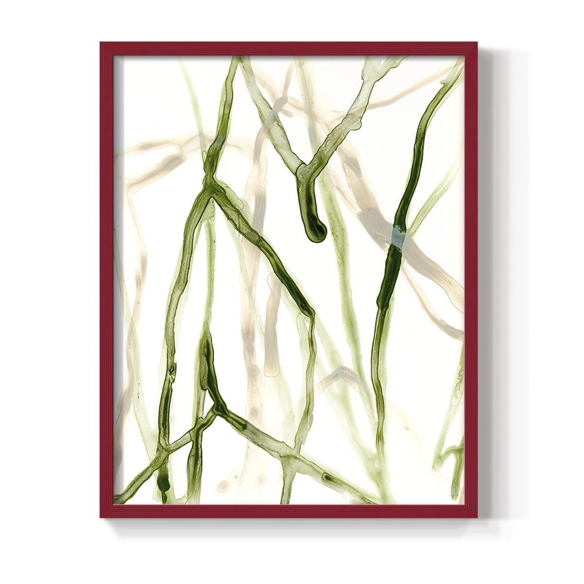 Runnel VII in Red Solid Wood 8 x 10 Framed Print
