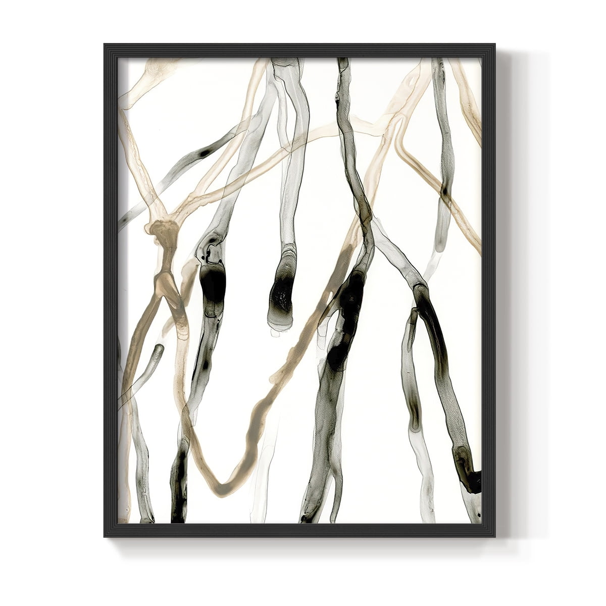 Runnel XI in Black Solid Wood 11 x 14 Framed Print