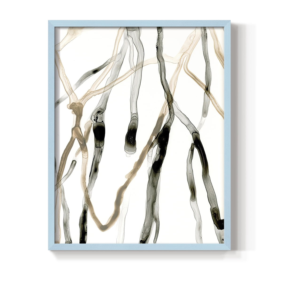 Runnel XI in Blue Solid Wood 11 x 14 Framed Print