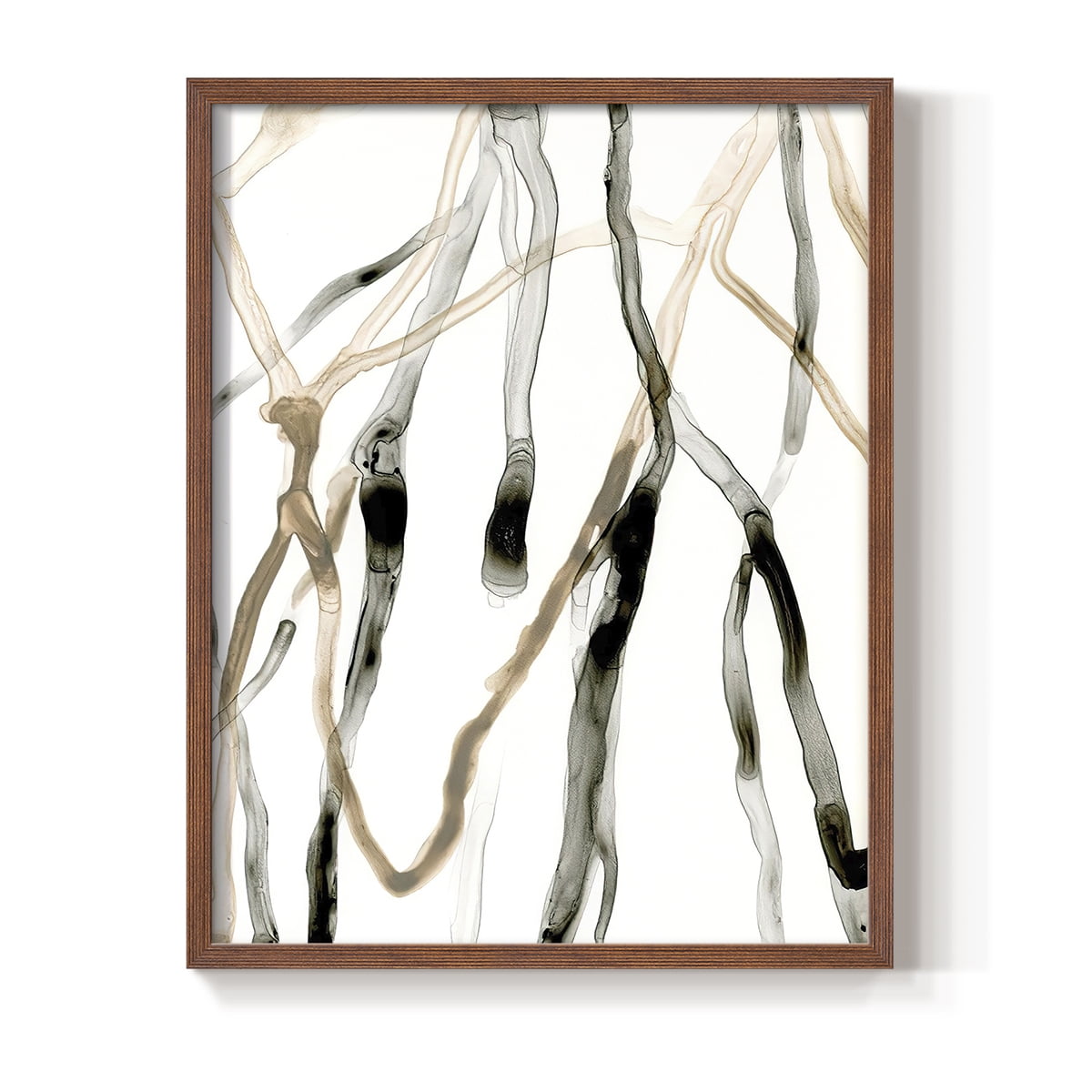 Runnel XI in Brown Solid Wood 8 x 10 Framed Print