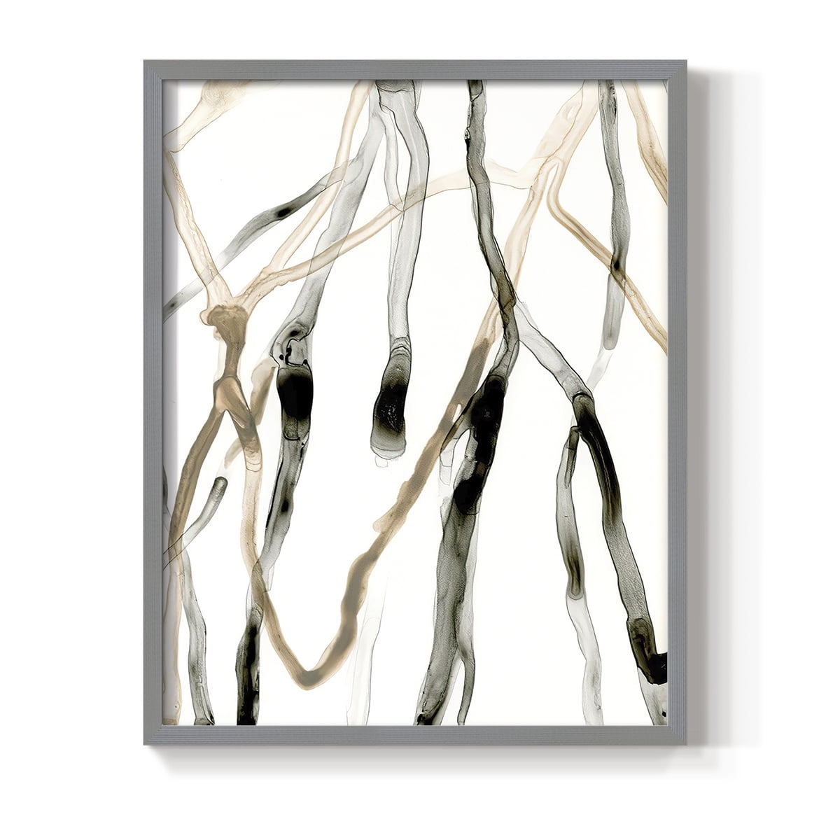 Runnel XI in Gray Solid Wood 16 x 20 Framed Print