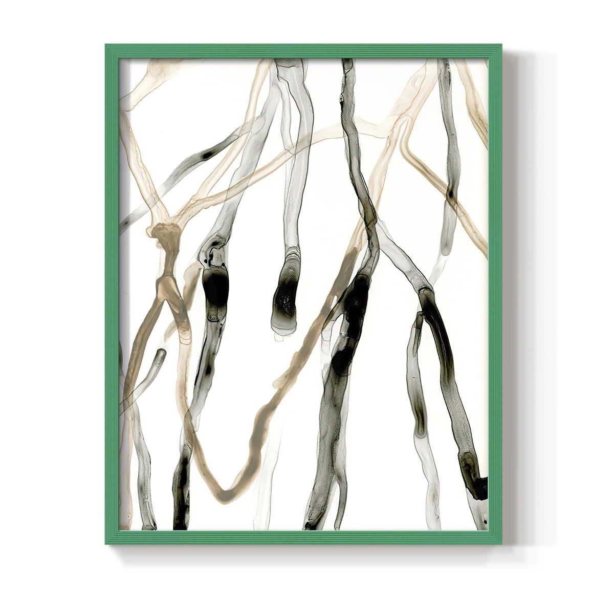 Runnel XI in Green Solid Wood 8 x 10 Framed Print
